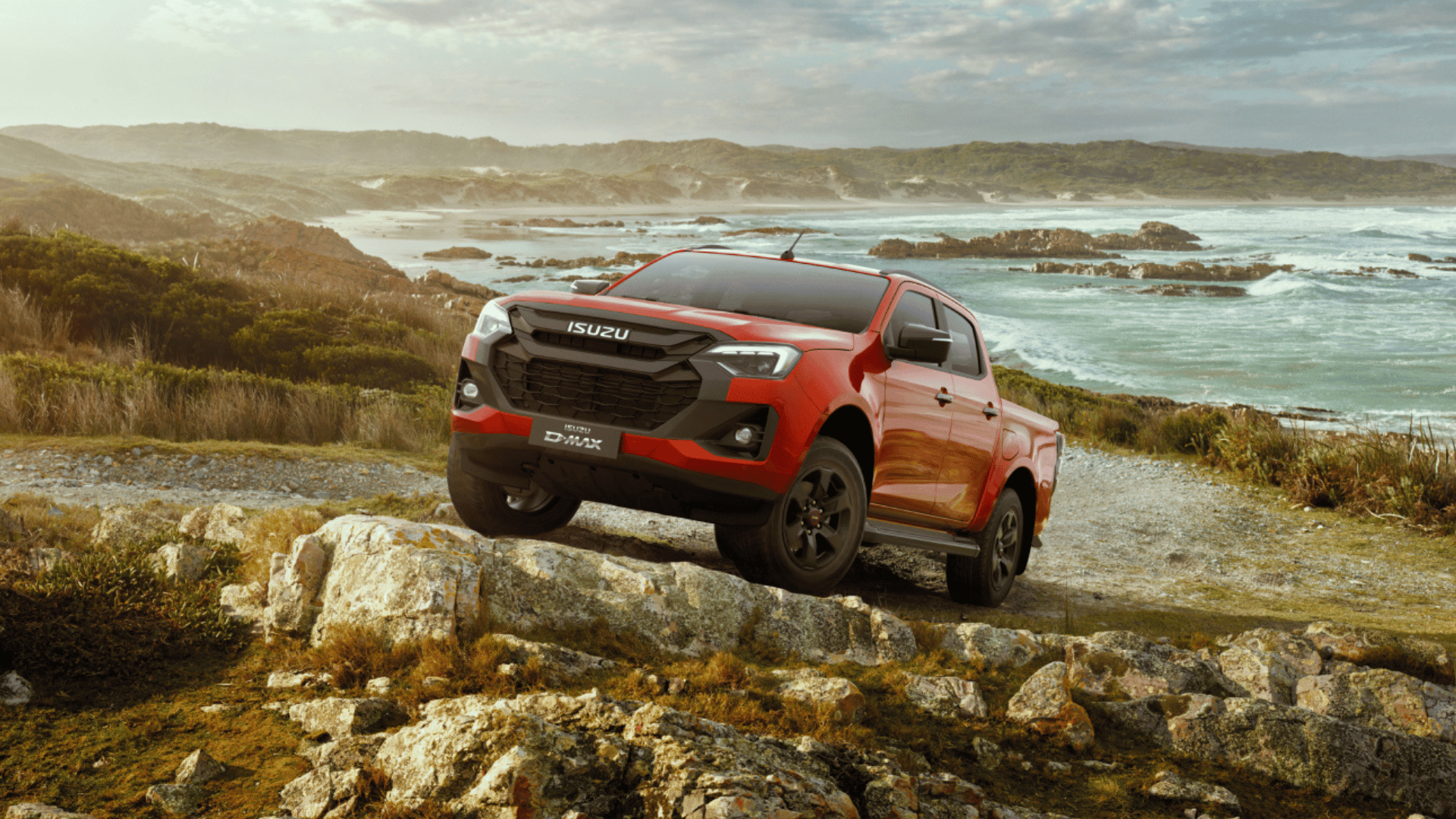 Izusu Crew Cab rød - miljøbillede
